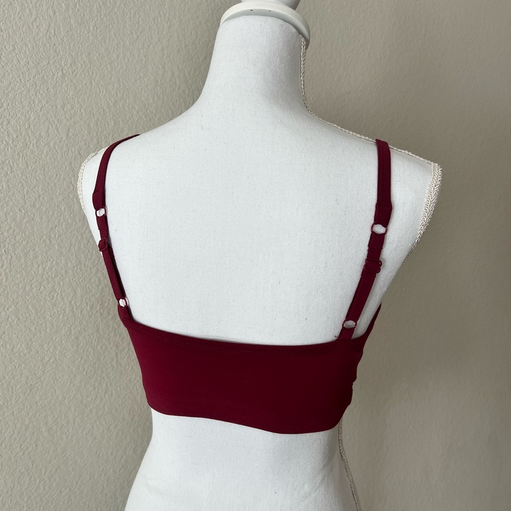 Fabletics Burgundy Sports Bra - Picture 3 of 5
